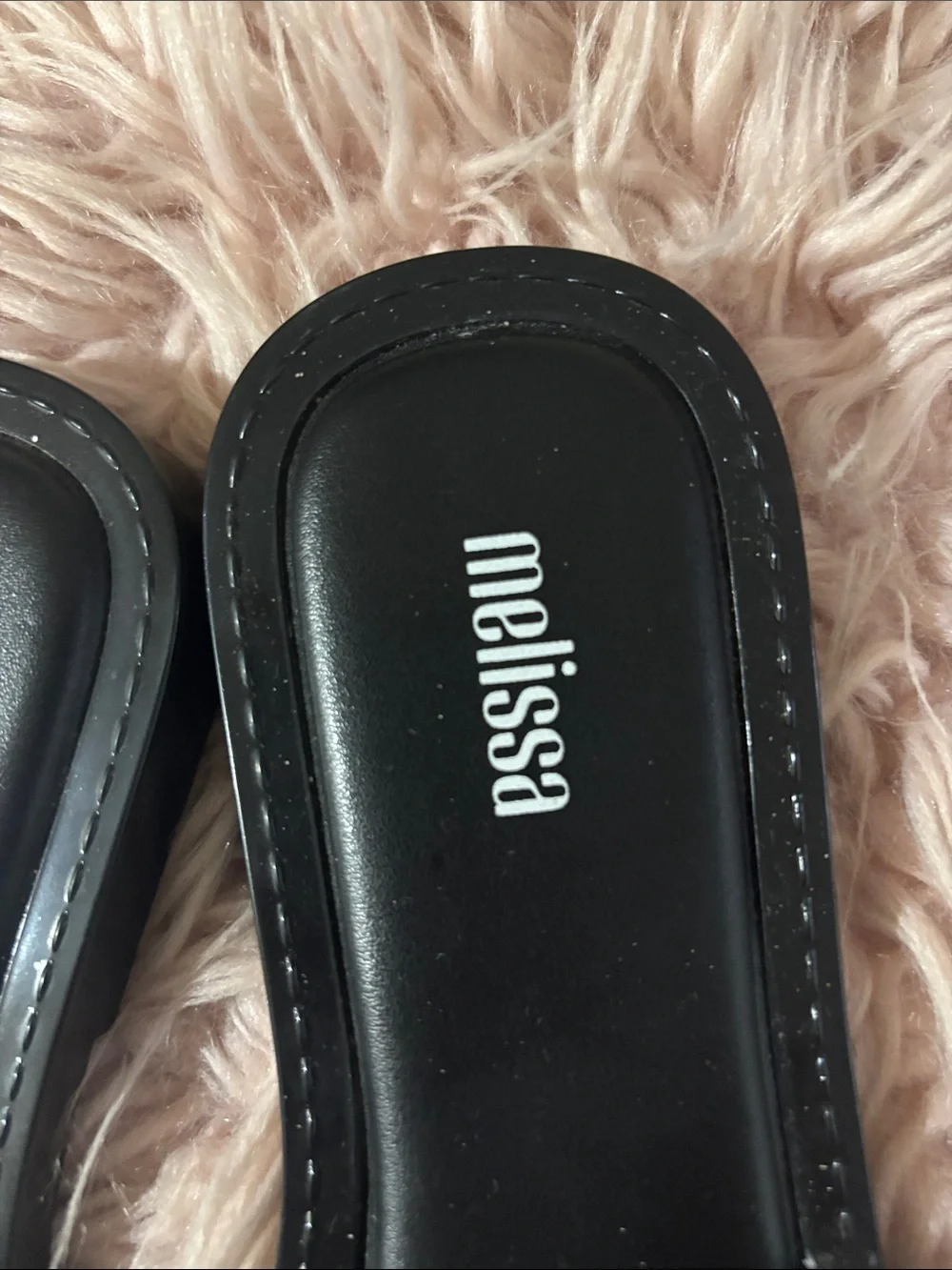Melissa Black Glossy Slide Sandals - Melissa